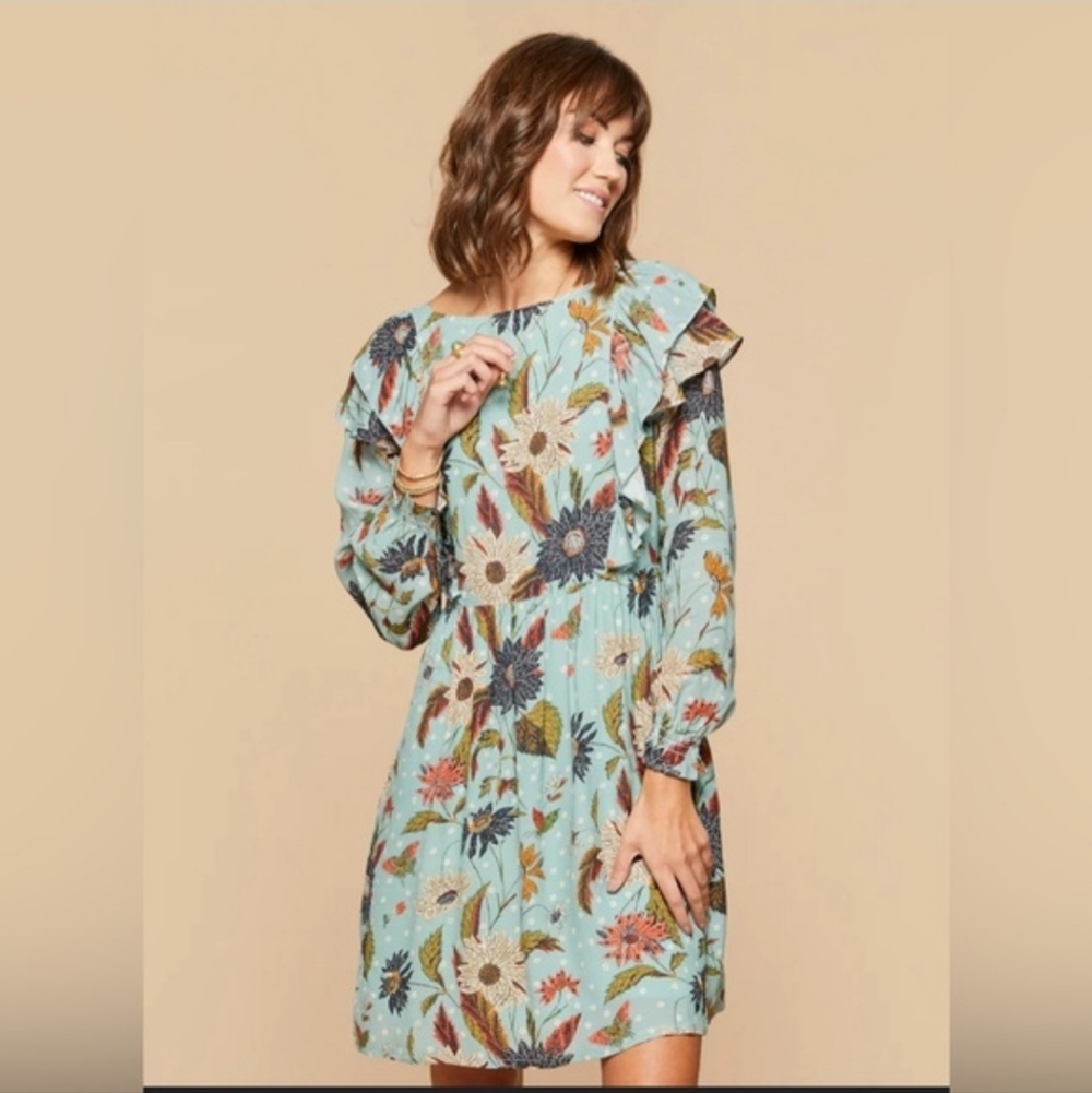 Spartina 449 Millie Riverside Station Vintage Floral Ruffle Dress